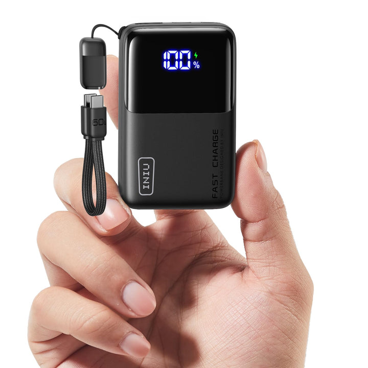 INIU Mini Power Bank, 45W 10000mAh Powerbank Klein Aber Stark (USB C In & Out), Schnellladefunktion