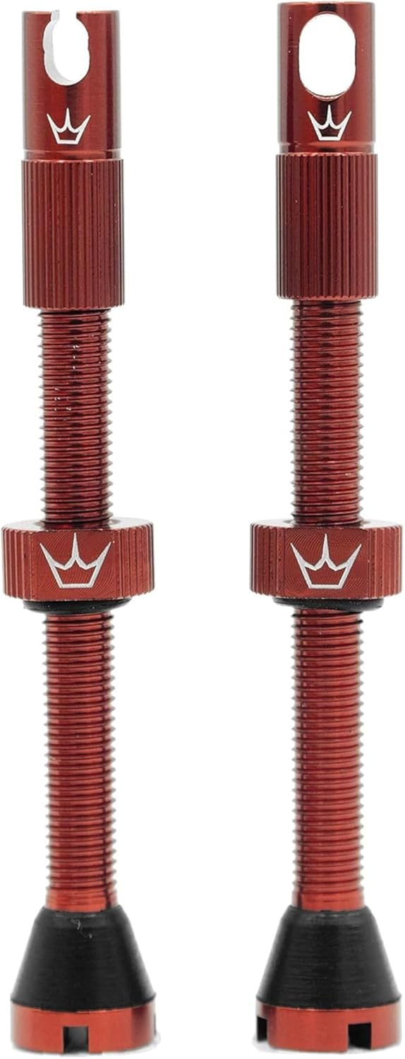 Peaty's XChris King (MK2) schlauchlose Ventile - Fahrradreifenventile 60 mm rot, 60 mm rot