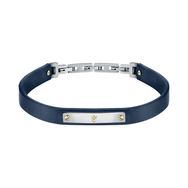 Maserati Jewels Herren Armband aus Stahl, recyceltes Leder, IP YG - JM222AVE06