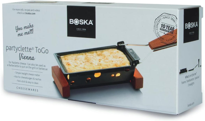 Boska Raclette 2 Personen Vienna - Mini raclette für Zwei Teelichter - Functional Design Dunkles Hol