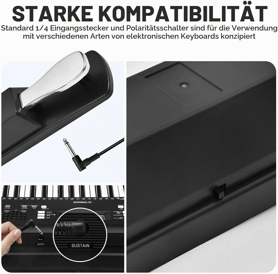 Pédale de Sustain Universelle pour Clavier de Piano, Pédale de Sustain Adaptée pour Synthétiseur de