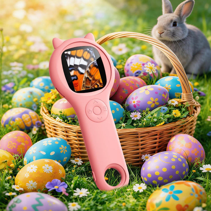 Ashfly Handheld mikroskop für Kinder, 2,0" IPS-Bildschirm 200X tragbares Taschenmikroskop für Kinder