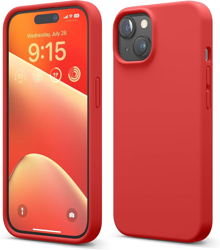 elago Flüssig Silikon Case Kompatibel mit iPhone 15 Hülle, Premium Silikon Handyhülle, Ganzkörper Sc
