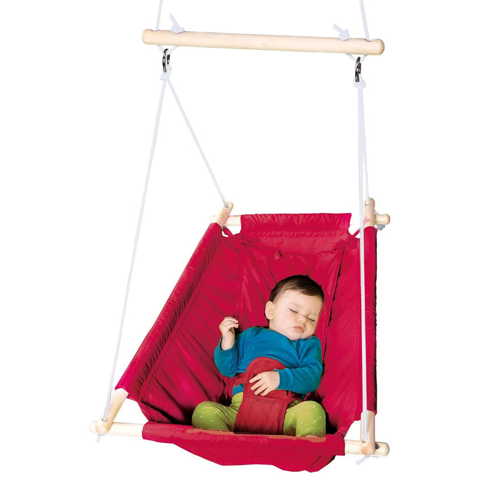 roba Hängesitz, Kinderschaukel rot, Hängeschaukel verstellbar von Schaukelliege zu Schaukelsitz, Hän