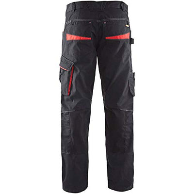 Blakläder 149613309956D104 Service Bundhose mit Nageltaschen Grösse in schwarz/rot, D104 D104 Black