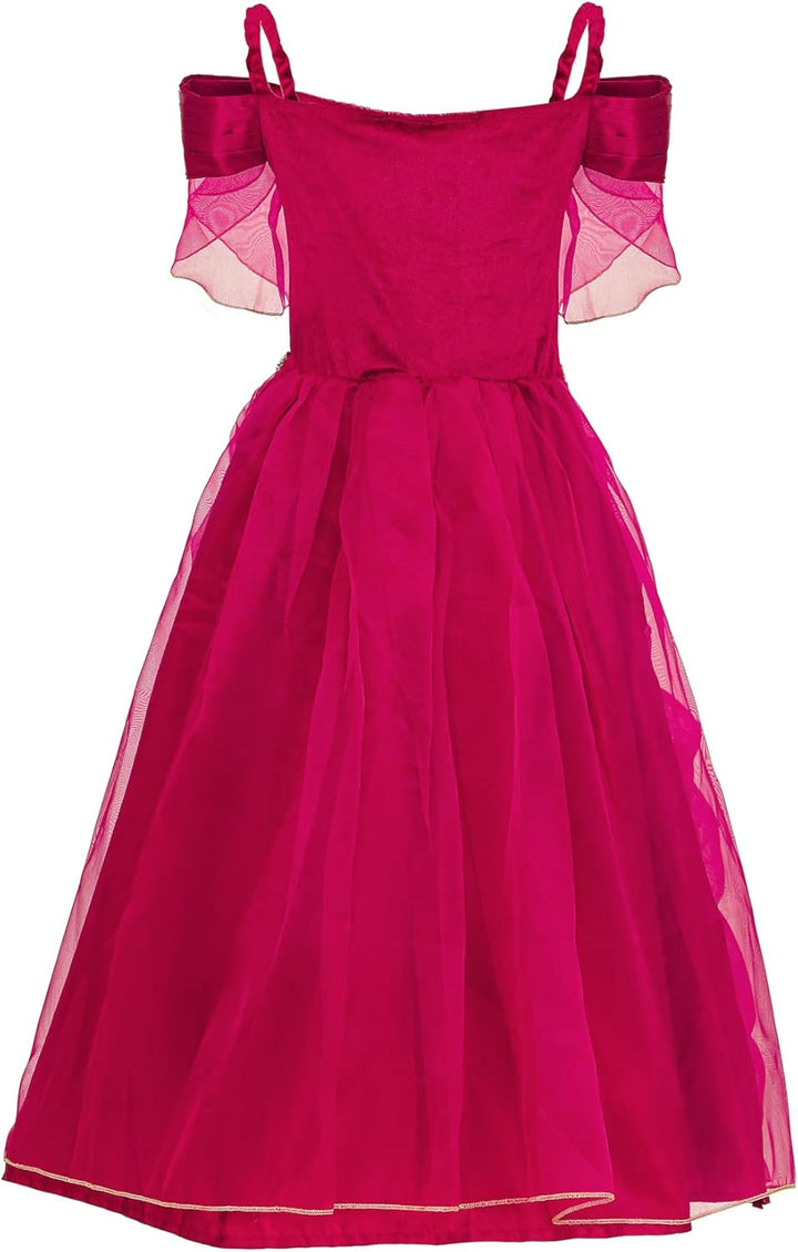 Sincere Party Mädchen Deluxe Prinzessin Fancy Kleid mit Accessoires 5T-6T/110-116 Rote Glocke mit Ti
