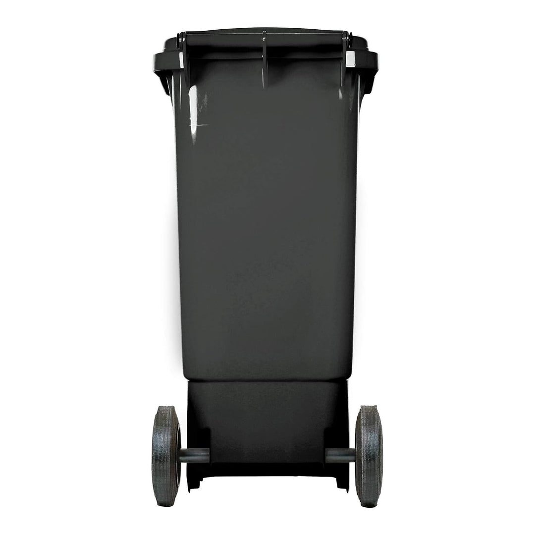 STIER 2-Rad-Müllgrossbehälter, Volumen 80 Liter, Mülleimer, grau, BxTxH 445x520x939 mm, Mülltonne, R