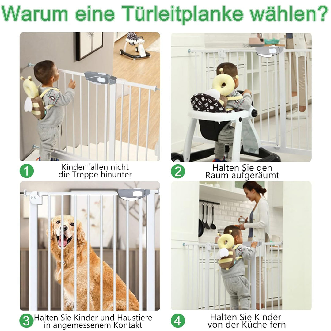 Froadp Türschutzgitter Baby Treppengitter Kindergitter ohne Bohren 75-85cm Türgitter Treppen Beidsei