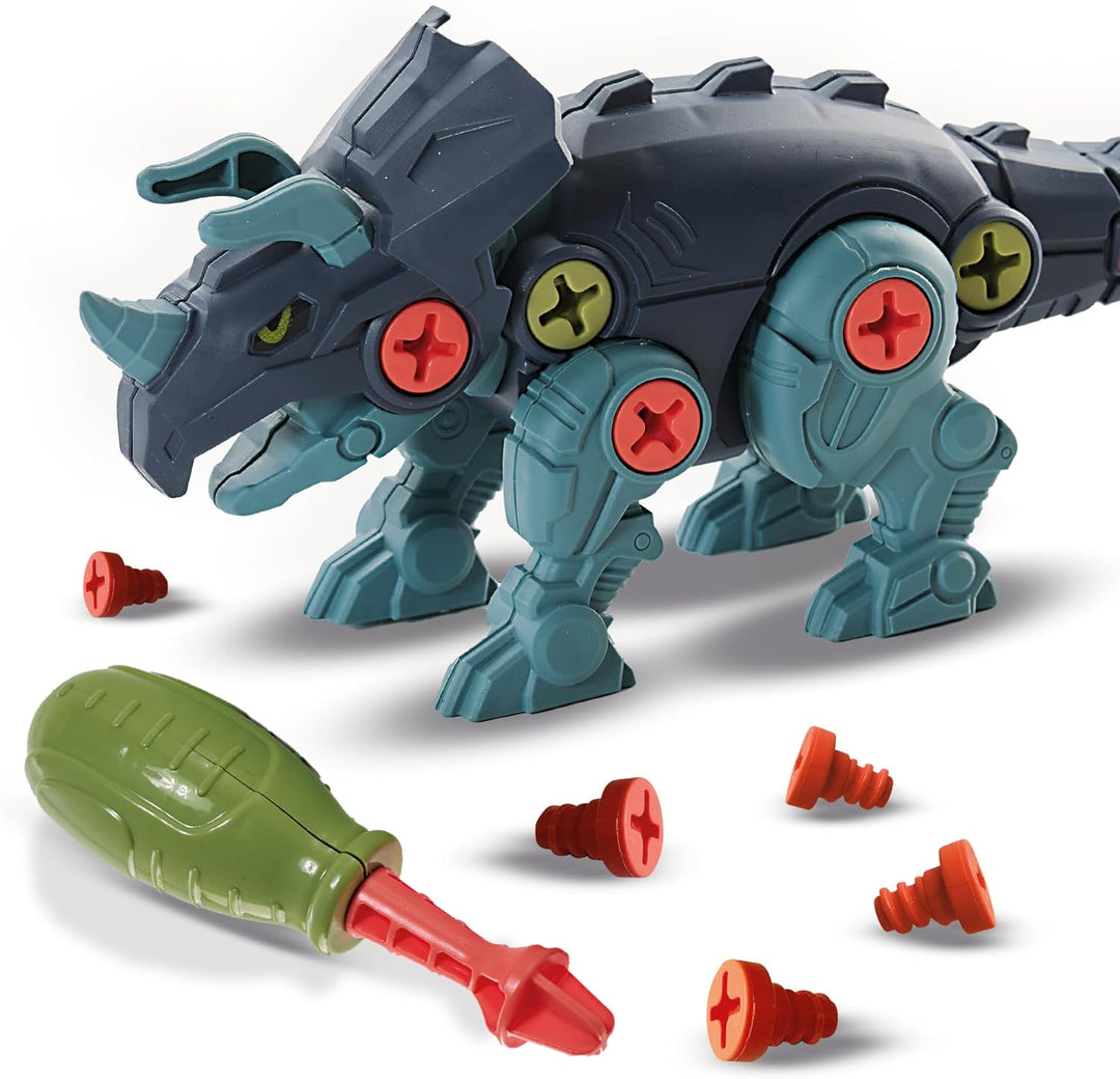 SES Creative 14291 Dino-Schraubkonstruktionen - Kreatives Bauset für Kinder ab 5 Jahren - Baue einen