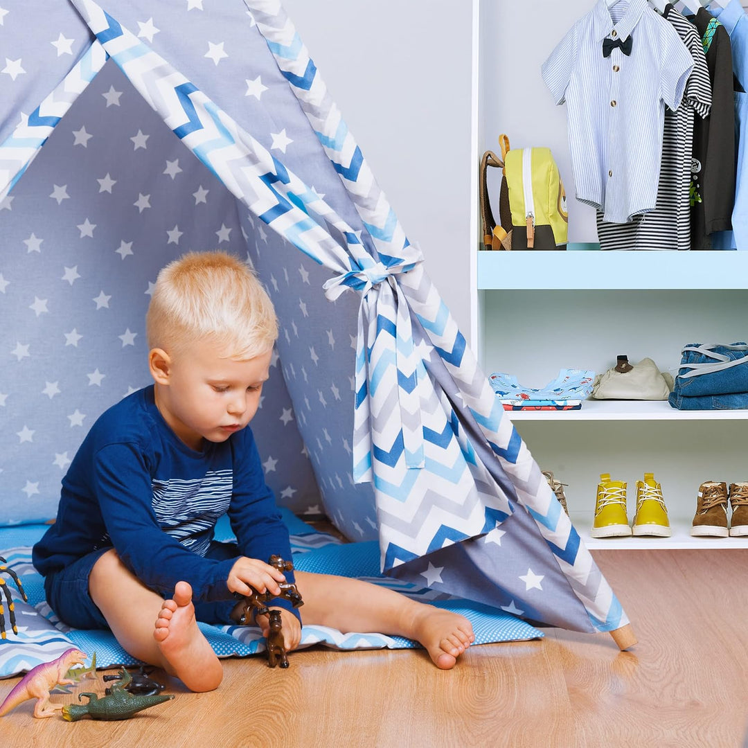 Relaxdays Kleiderständer Kinder, HxBxT: 120 x 60 x 40 cm, Kleiderstange, 3 Fächer, Garderobe Kinderz