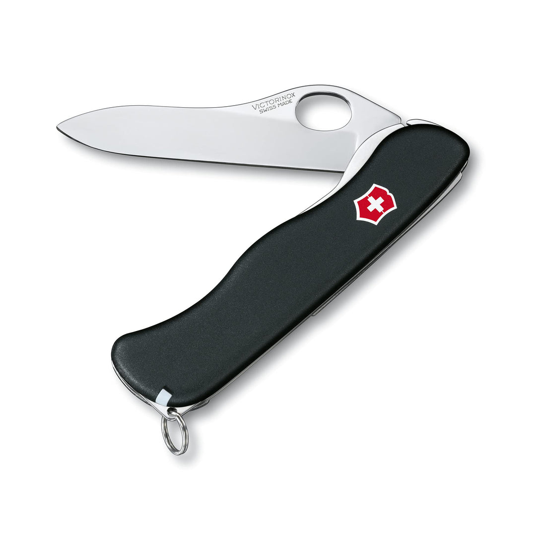 Victorinox Sentinel Clip, (4 Funktionen, Pinzette, Zahnstocher, Klinge gross, Ring), schwarz