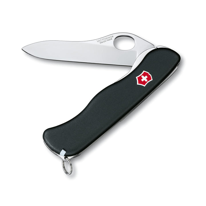 Victorinox Sentinel Clip, (4 Funktionen, Pinzette, Zahnstocher, Klinge gross, Ring), schwarz