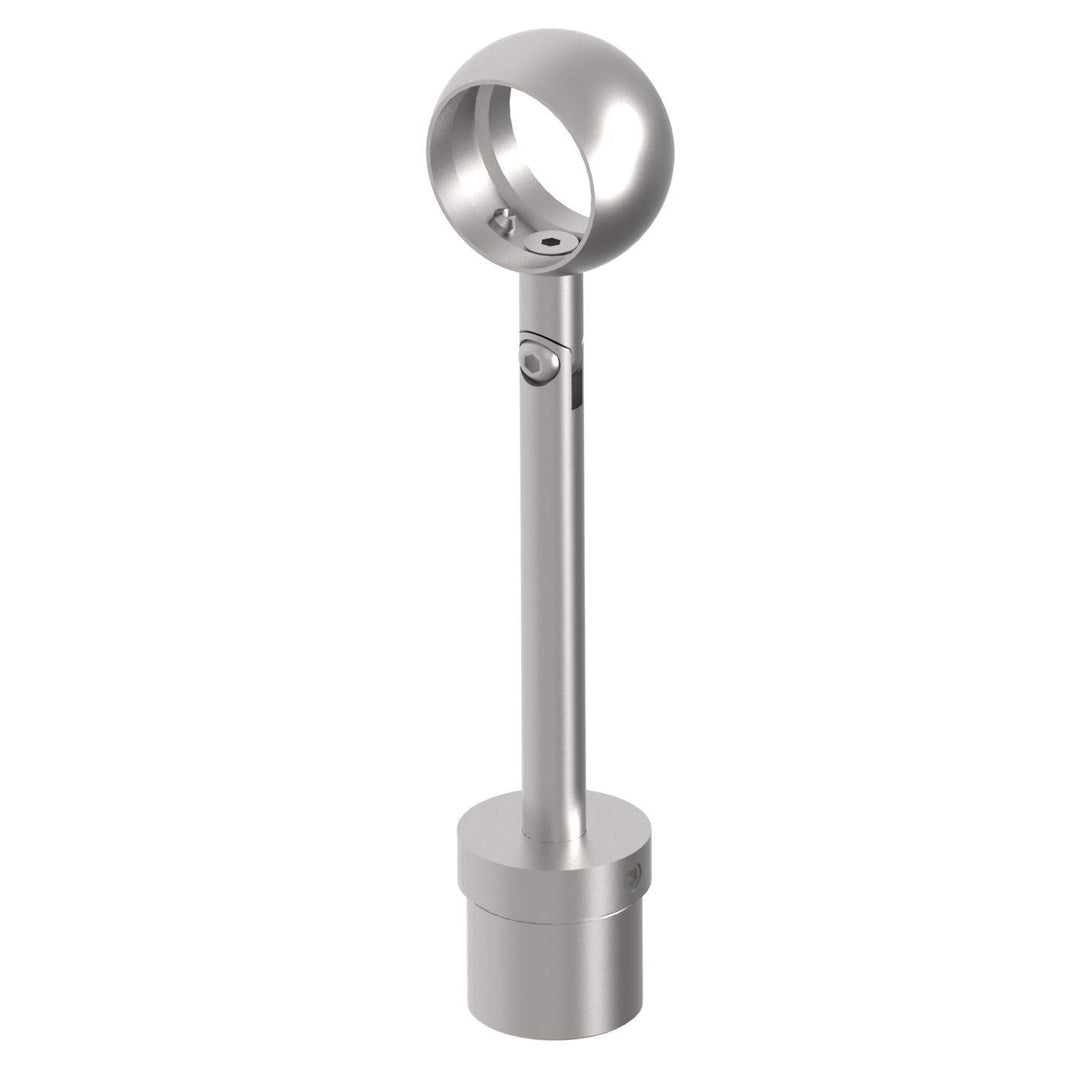 Rohrstütze Edelstahl mit Kugelring 42,4 mm Handlaufrohrstütze rund 42,4 Handlaufhalter Handlaufträge