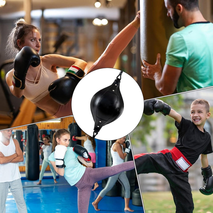 Boxing - Elastischer Boxball | Flexibler Doppelendball Aus PU Leder Für Fitness Koordinationstrainin