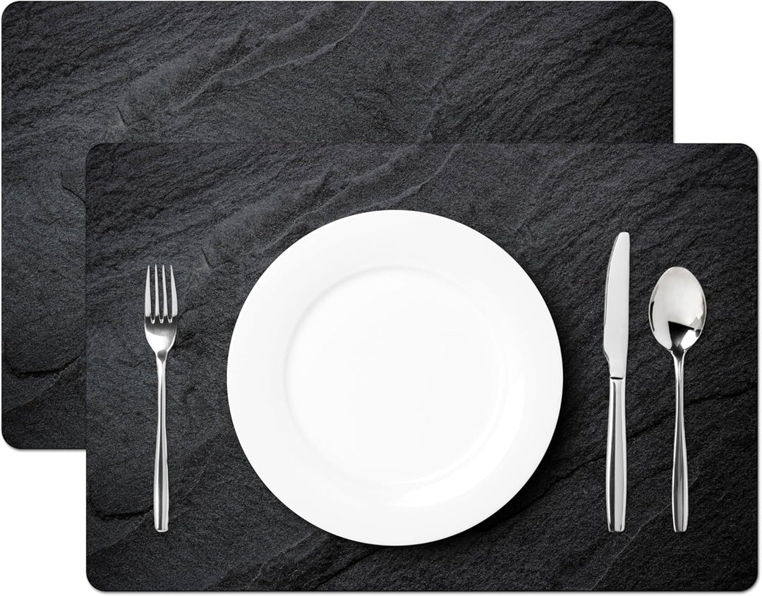 KitchenYeah© Platzsets Abwaschbar 6-Teilig 45x30 cm Tischsets Platzdeckchen rutschfeste Platzset Unt