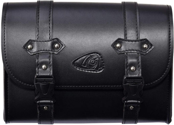 josietomy Motorrad Satteltasche aus Leder, Abnehmba wasserdichte Schwarz Universal Motorrad Seitenta