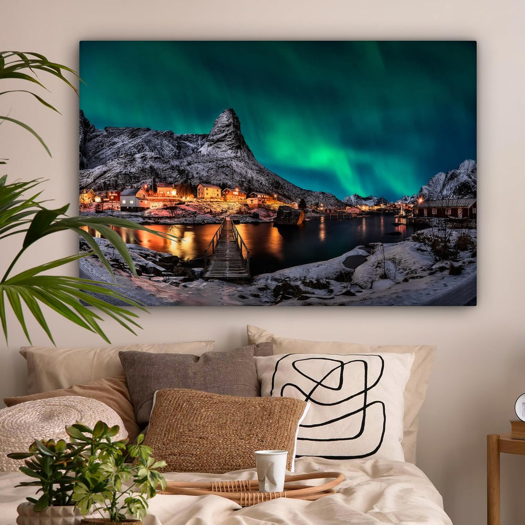 MuchoWow© Bild auf Leinwand Gross 120x80 cm XXL Schlafzimmer Bilder Wand Deko Wohnzimmer Modern Wand