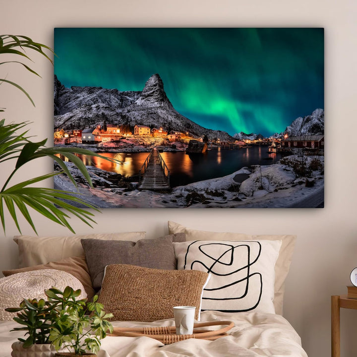 MuchoWow© Bild auf Leinwand Gross 120x80 cm XXL Schlafzimmer Bilder Wand Deko Wohnzimmer Modern Wand