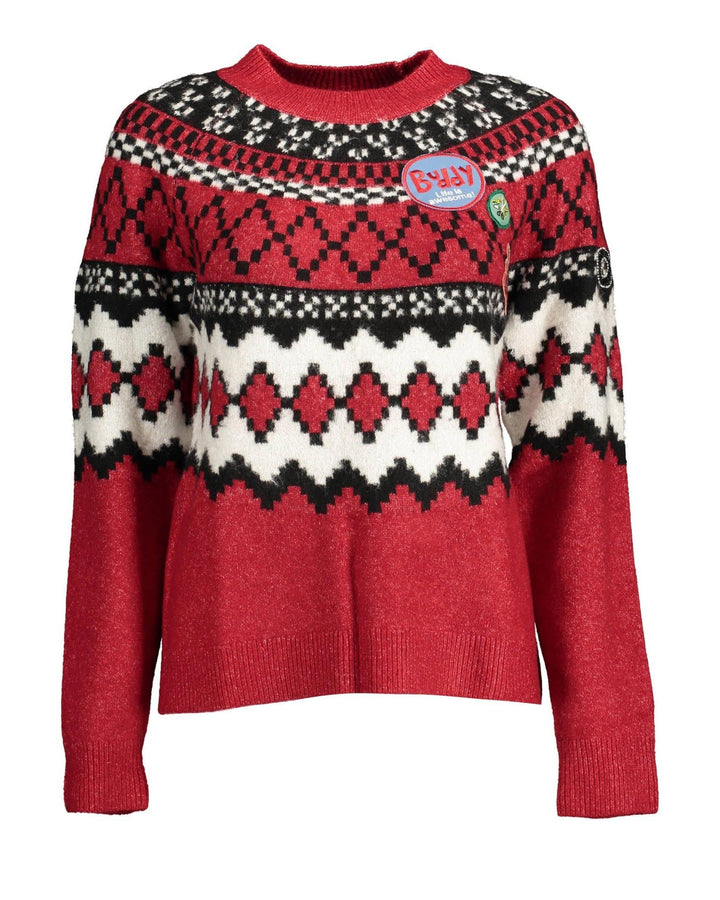 Desigual Damen Pullover Sweater XS Rot, XS Rot