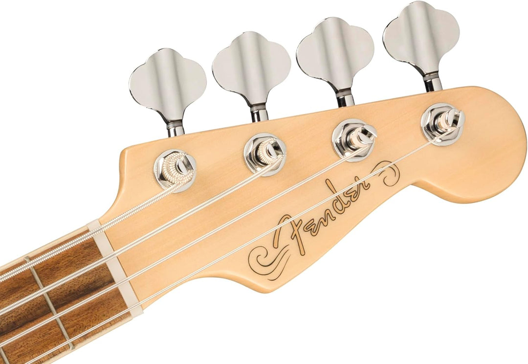 Fender Fullerton Precision Bass® Uke, Walnut Fingerboard, Tortoiseshell Pickguard, Olympic White