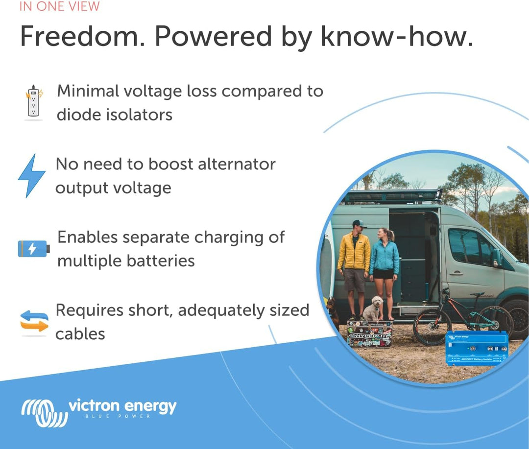 Victron Energy ArgoFET Batterietrenner 200-2AC (2 Batterien 200 Amp), Einzelhandel STANDARD, STANDAR