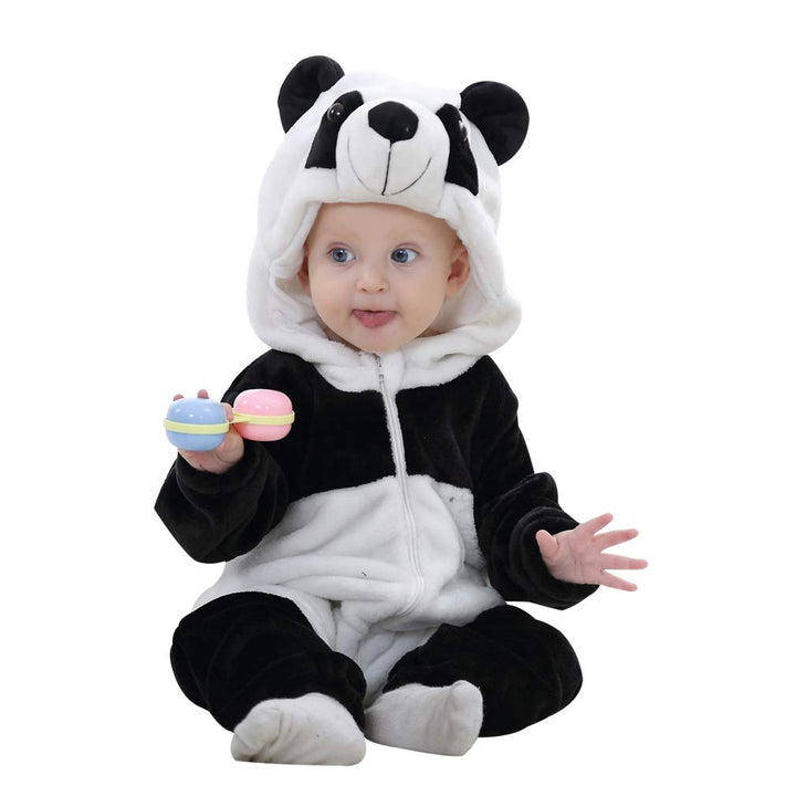 COOKY.D Unisex Winter Hooded Romper Jumpsuit 2-36 Months 6-12 Monate panda, 6-12 Monate panda