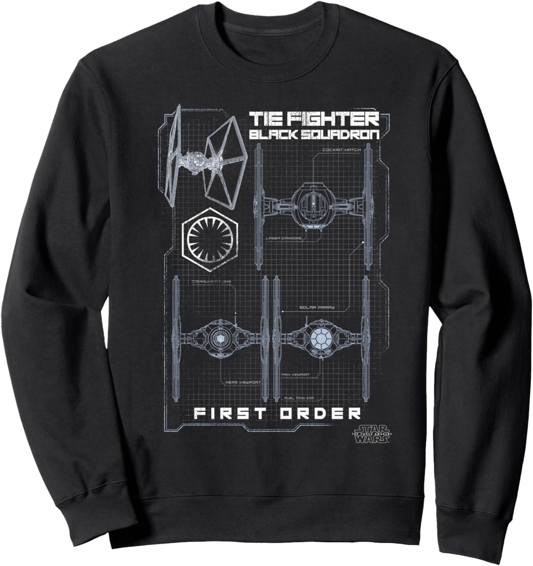 Star Wars The Force Awakens TIE Fighter Black Squadron Sweatshirt