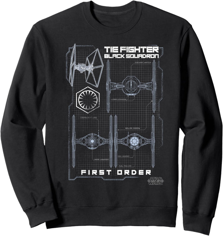 Star Wars The Force Awakens TIE Fighter Black Squadron Sweatshirt
