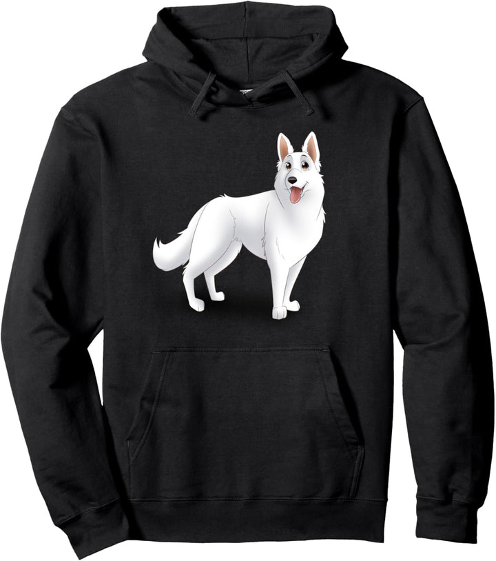Weisser Schäferhund Pullover Hoodie