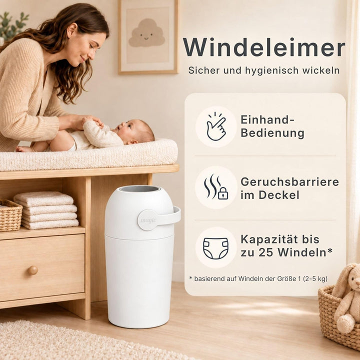 Set Magic Windeleimer Majestic &amp; Windel Blaubär White, White