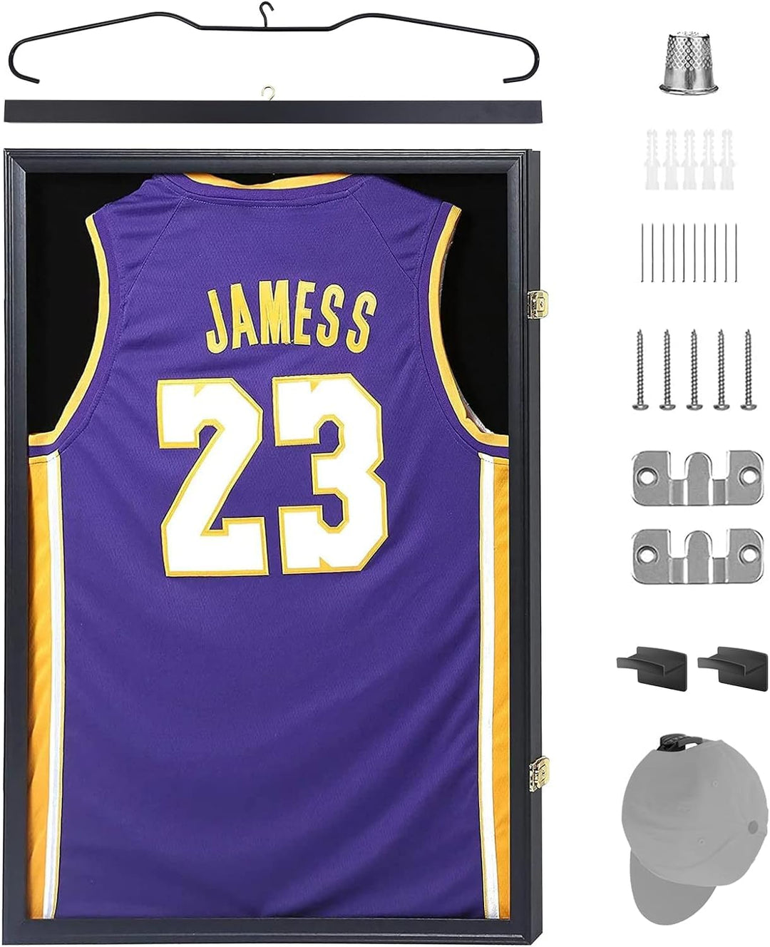 Nice C Jersey Frame Display Case Large Shadow Box Sports Jersey Display Case with 98% UV Protection,