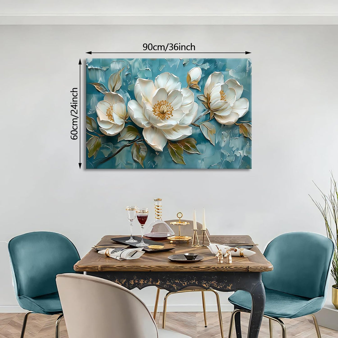 Gross Leinwandbilder Bilder Mit Rahmen, Weiss Pfingstrose Blumen bild auf leinwand Wandkunst Vintage