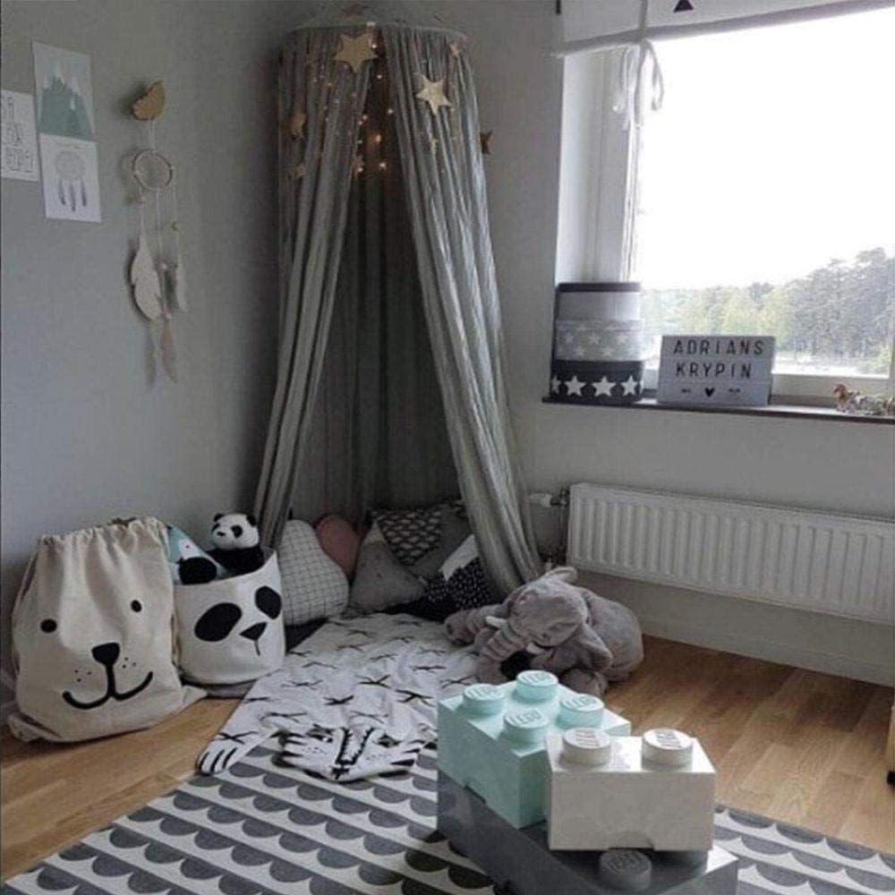 LINONI Baby Baldachin Betthimmel Chiffon Hängende Rund Moskitonetz für Babys Bett, Spielzelte, Kinde