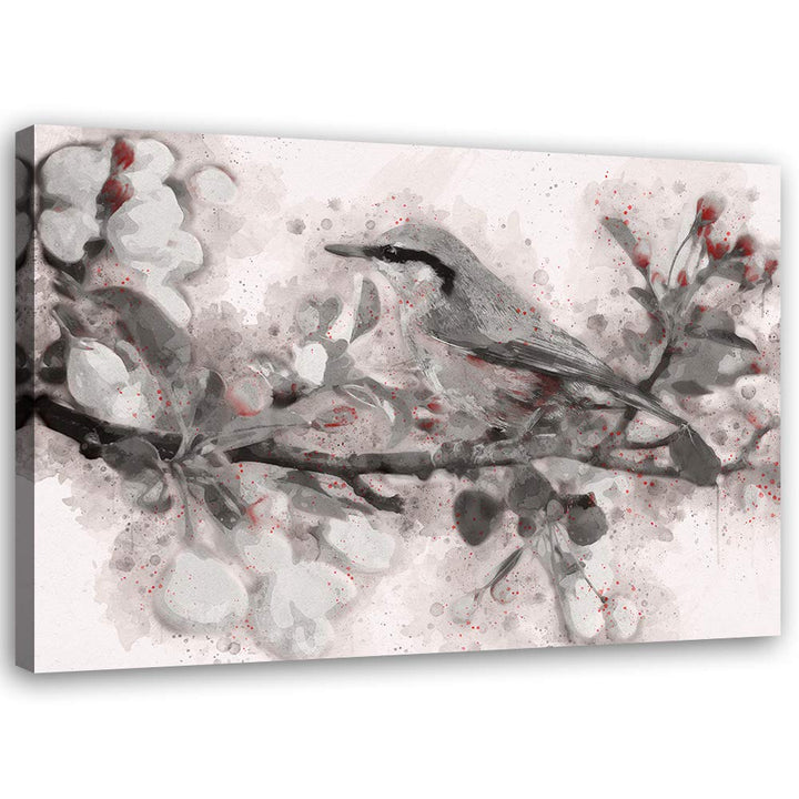 Feeby Wandbild Vogel Druckbild Leinwandbild Aquarell Beige 70x50 cm M14233 70x50 cm, M14233 70x50 cm