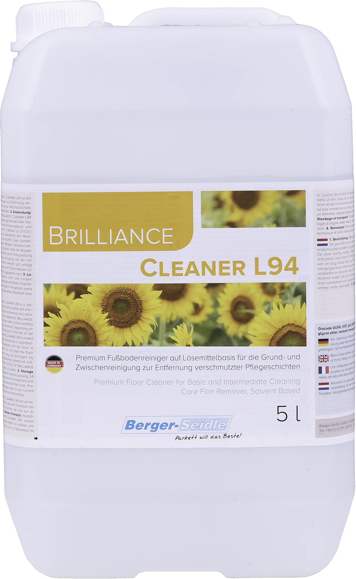Berger-Seidle Cleaner L94, wasserbasierter Wachsentferner zur Entfernung verschmutzter Selbstglanzpf