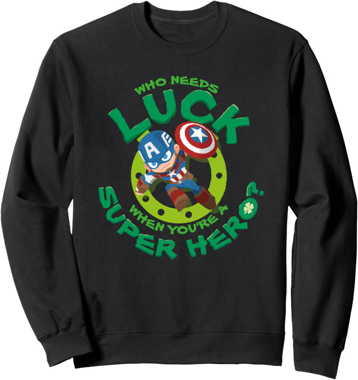 Marvel Captain America St. Patrick's Day Lucky Super Hero Sweatshirt