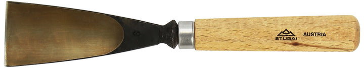 STUBAI Stemmeisen Stechbeitel Serie 52 - Form 6 | Gerades Hohleisen - 50 mm, mit Holzgriff, für Figu
