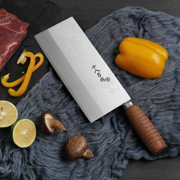 SHI BA ZI ZUO 8-Zoll-Küchenmesser, professionelles Kochmesser, Edelstahl-Gemüsemesser, sichere Antih
