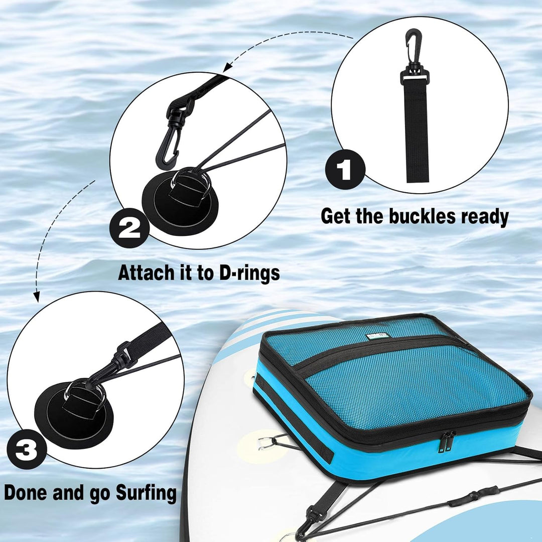 Paddle Board Kühltasche, wasserdichte Surf Sup Deck Kühltasche, isoliert, auslaufsicher, 10 Dosen, S