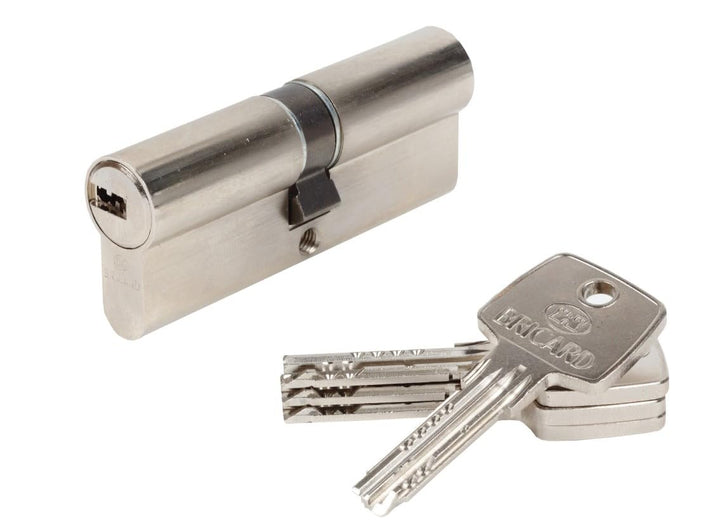 BRICARD 17158 Zylinder 14703 Astral 2,9 Messing vernickelt 10 Kolben, 2 Eingänge Schutz gegen den Bo