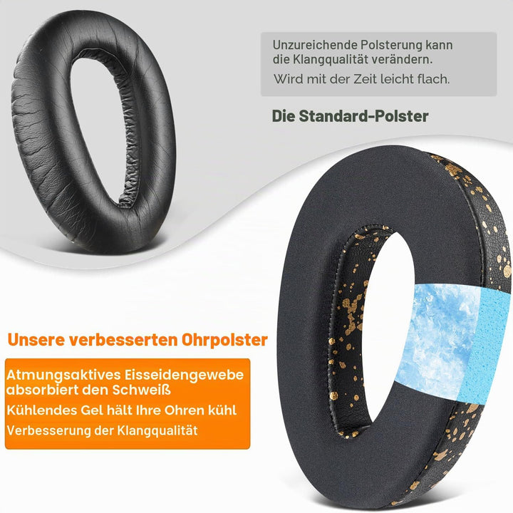 SOULWIT Kühlgel Ersatzpolster Ersatz Ohrpolster für Sennheiser PXC480, PXC550, PXC 550-II, MB660 UC,