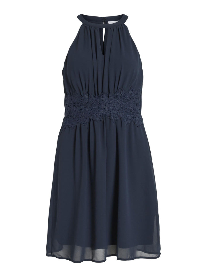 Vila Damen Vimilina Halterneck Dress/Su-Noos Kleid 38 Total Eclipse/Doria, 38 Total Eclipse/Doria