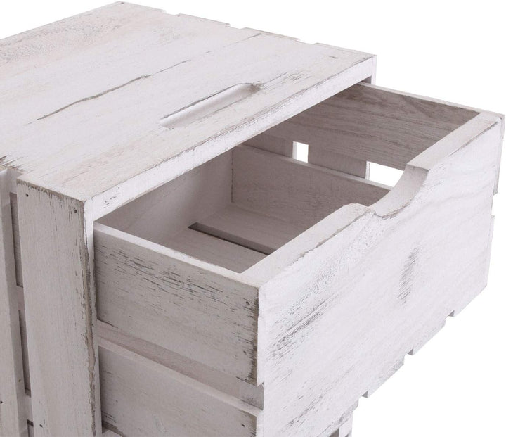 Mendler Kommode HWC-C62, Schubladenkommode Holzkiste, Shabby-Look Vintage, 4 Schubladen 70x32x26cm -