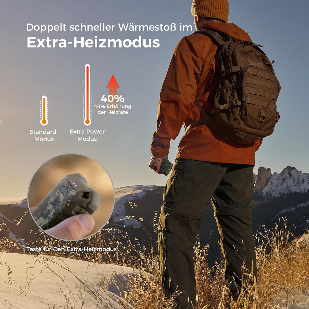 OCOOPA IP56 Wasserdichter Wiederaufladbarer Handwärmer, 10000 mAh PD Schnelllade Elektrisch Handwärm