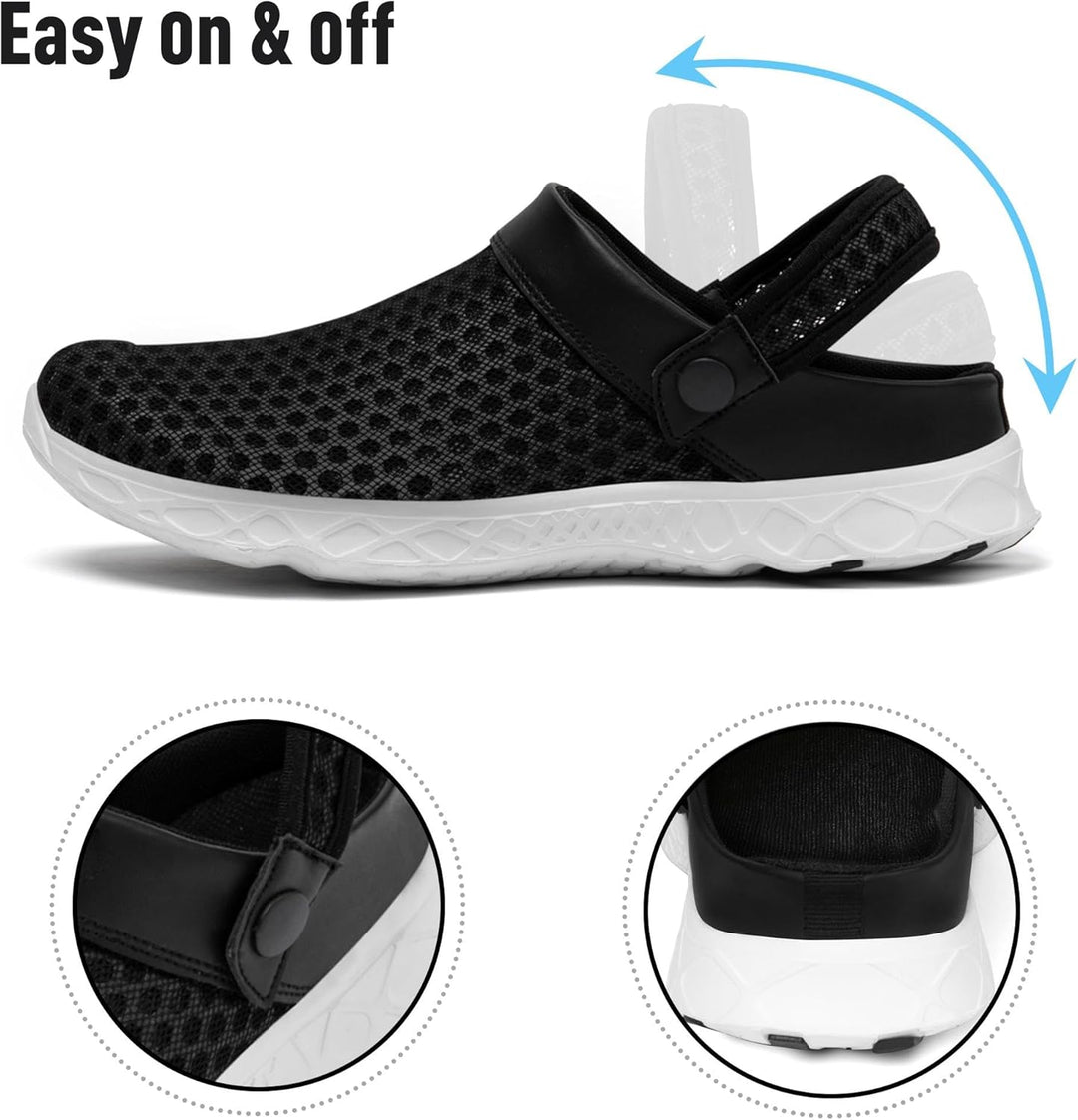 SAGUARO Sommer Clogs Herren Gartenschuhe Damen Hausschuhe Leicht Pantolette rutschfest Badelatschen