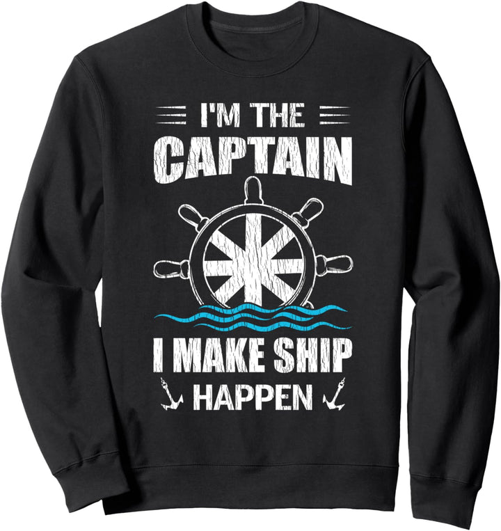 Retro Anker Segelboot Segeln Schifffahrt Kapitän Segler Sweatshirt