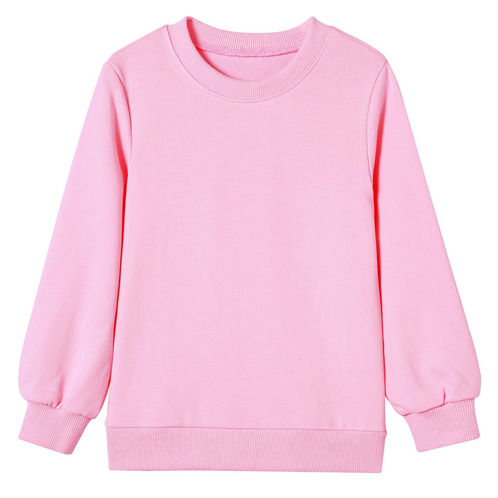 Pullover mit Rundhalsausschnitt aus Baumwolle, Langarm, für Jungen und Mädchen 6 Jahre Rosa, 6 Jahre