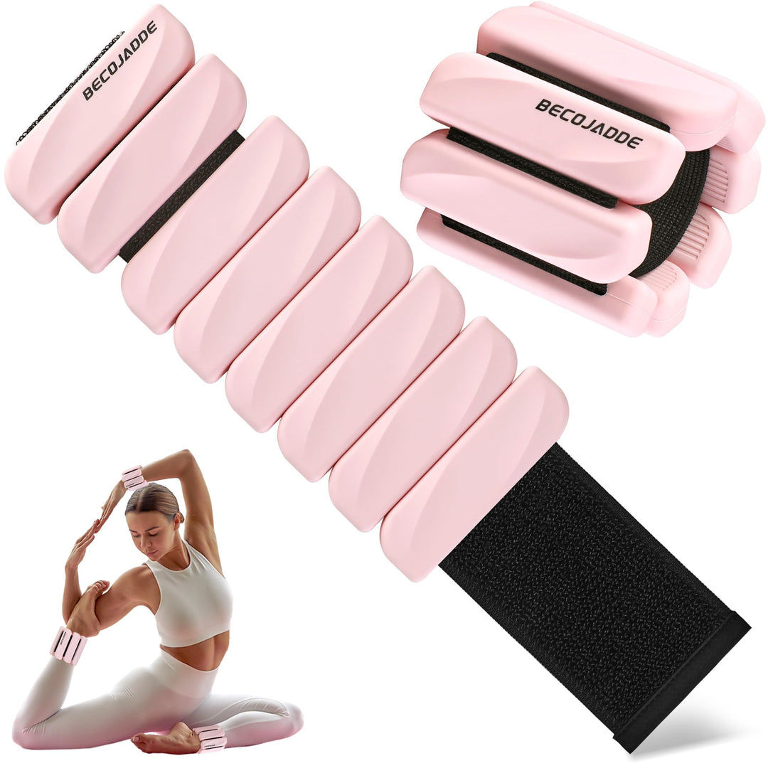 BECOJADDE Gewichtsmanschetten fuss 0.45 KG / 0.9 KG Je Gewichte für Beine und Arme Set 2 Ankle Weigh