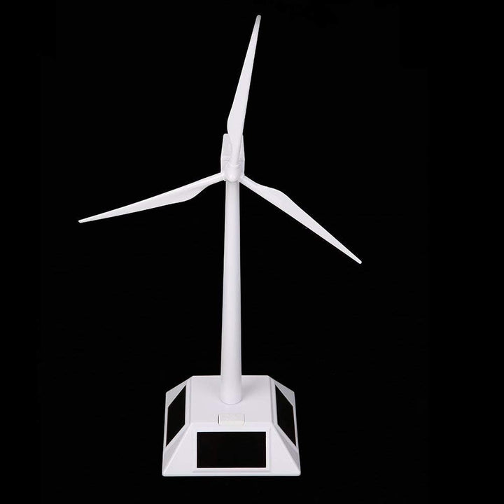 HUAWELL Windrad für den Schreibtisch, solarbetrieben, ABS-Kunststoff, Weiss, für Bildung oder Spass