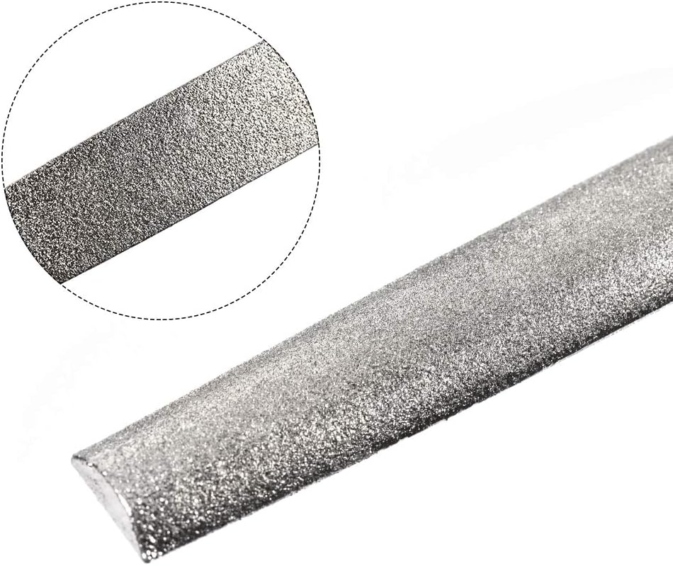 sourcing map Diamantfeile Diamantbeschichtet Plastikgriff Handwerkzeug zu Schleifen Polieren 6 Zoll,
